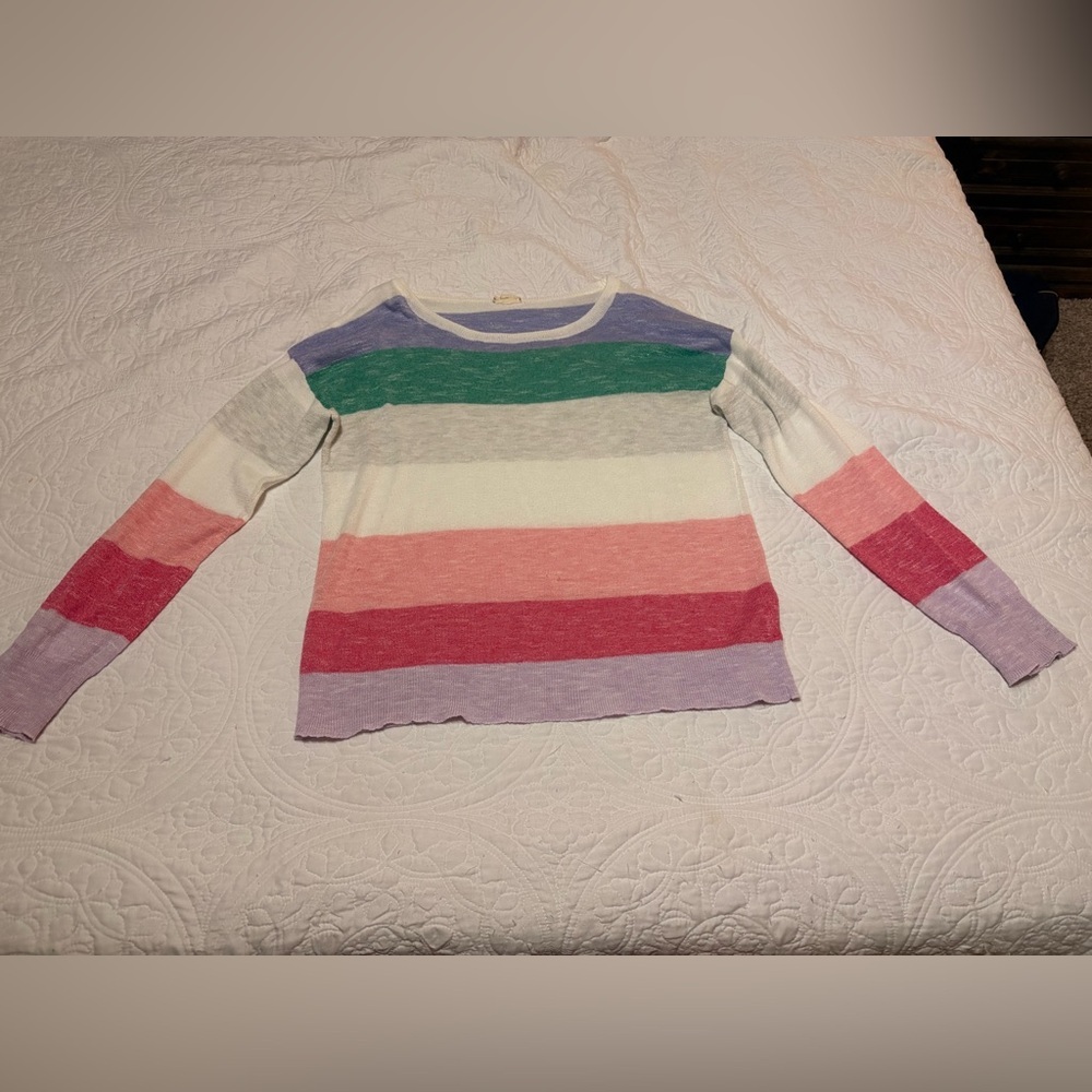 Hem & Thread Multicolor Striped Sweater - Picture 1 of 4